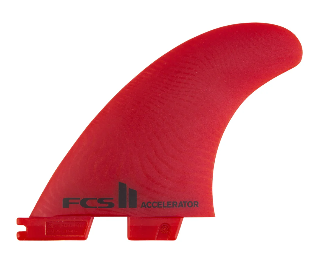FCS II Accelerator Neo Glass Tri Fin Set - Red