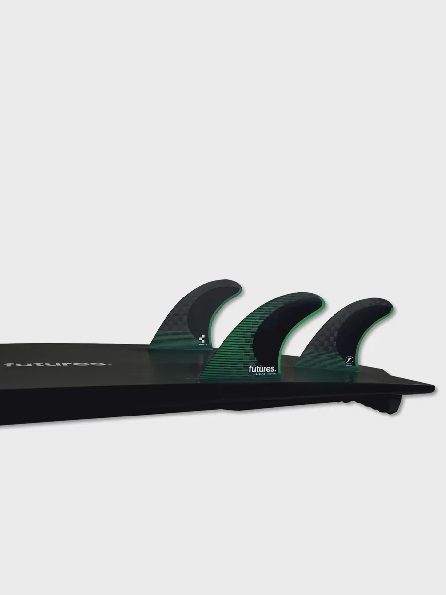 Futures F6 Blackstix Thruster Fin Set - Green - Image 2
