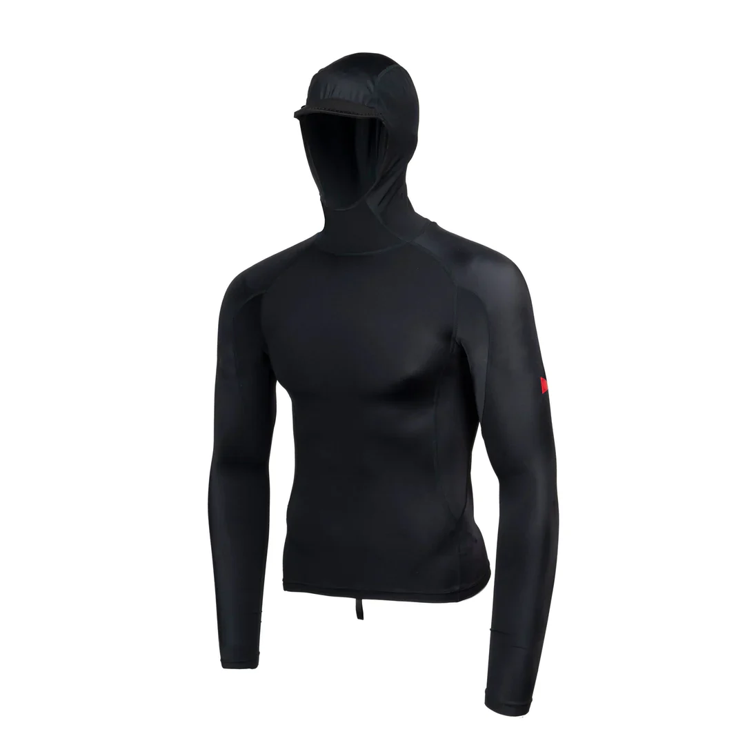 Florence Long Sleeve Hooded Rashguard - Black